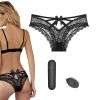 10 Speed Wireless Remote Bullet Vibrator, Women Lace Erotic Panties, Rechargeable Portable AV Massager